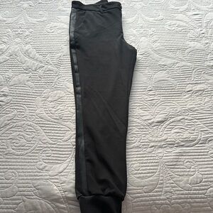 Black Elevated tuxedo Jogger Pants with Side Stripe